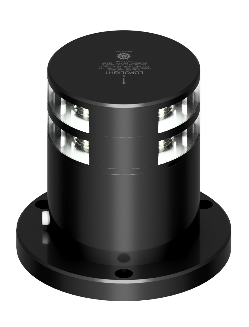 5nm 225° White, masthead double dimmable, black 5nm 225° White, masthead double dimmable, black